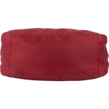 Prada Red Nylon Transparent Handle Hobo Bag
