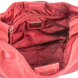 Prada Red Nylon Transparent Handle Hobo Bag