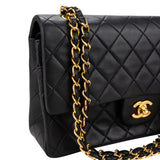 Chanel Quilted Lambskin 24K Gold Medium Double Flap Crossbody Bag