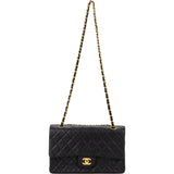 Chanel Quilted Lambskin 24K Gold Medium Double Flap Crossbody Bag