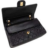 Chanel Quilted Lambskin 24K Gold Medium Double Flap Crossbody Bag