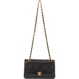 Chanel Quilted Lambskin 24K Gold Small Double Flap Crossbody Bag