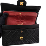 Chanel Quilted Lambskin 24K Gold Medium Double Flap Crossbody Bag