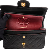 Chanel Quilted Lambskin 24K Gold Small Double Flap Crossbody Bag