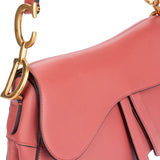 Christian Dior Pink Leather Saddle Shoulder Bag