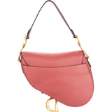 Christian Dior Pink Leather Saddle Shoulder Bag