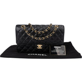 Chanel Quilted Caviar Leather Medium Double Flap Crossbody Bag