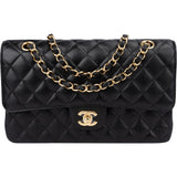 Chanel Quilted Caviar Leather Medium Double Flap Crossbody Bag