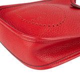 Hermès Rouge Taurillon Clemence Evelyne 16 Crossbody Bag