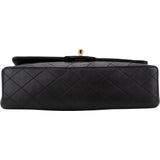 Chanel Quilted Lambskin 24K Gold Medium Double Flap Crossbody Bag
