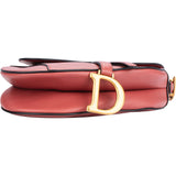 Christian Dior Pink Leather Saddle Shoulder Bag