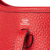Hermès Rouge Taurillon Clemence Evelyne 16 Crossbody Bag