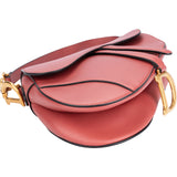 Christian Dior Pink Leather Saddle Shoulder Bag