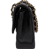 Chanel Quilted Caviar Leather Medium Double Flap Crossbody Bag