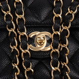 Chanel Quilted Caviar Leather Medium Double Flap Crossbody Bag