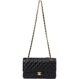 Chanel Quilted Caviar Leather Medium Double Flap Crossbody Bag