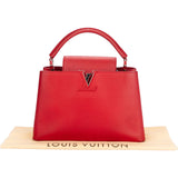 Louis Vuitton Red Leather Capucines PM Handbag