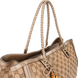 Gucci GG Monogram Bamboo Handbag