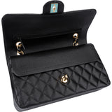 Chanel Quilted Caviar Leather Medium Double Flap Crossbody Bag