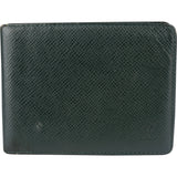Louis Vuitton Green Taiga Leather Bifold Wallet