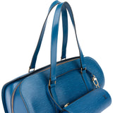 Louis Vuitton Bleu Epi Leather Soufflot Set Handbag