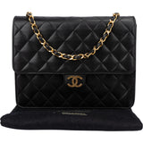 Chanel Quilted Lambskin 24K Gold Single Flap Shoulder Bag