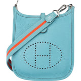 Hermès Blue Clemence Evelyne 16 Crossbody Bag