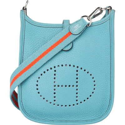 Hermès Blue Clemence Evelyne 16 Crossbody Bag