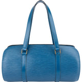Louis Vuitton Bleu Epi Leather Soufflot Set Handbag
