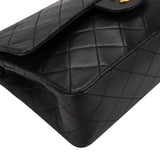 Chanel Quilted Lambskin 24K Gold Medium Double Flap Crossbody Bag