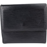 Louis Vuitton Noir Epi Leather Elise Wallet