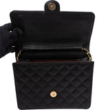 Chanel Quilted Lambskin 24K Gold Single Flap Shoulder Bag