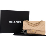 Chanel Quilted Caviar Leather Medium Double Flap Crossbody Bag