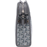 Goyard Grey Goyardine Monogram Jouvence MM Pochette Clutch