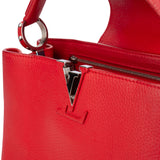 Louis Vuitton Red Leather Capucines PM Handbag