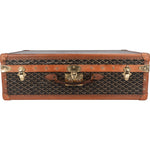 Goyard Goyardine Monogram 1900s Suitcase Trunk Koffer Malle - vintageandkickz
