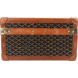 Goyard Goyardine Monogram 1900s Suitcase Trunk Koffer Malle - vintageandkickz