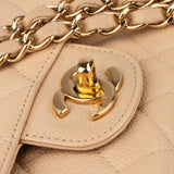 Chanel Quilted Caviar Leather Medium Double Flap Crossbody Bag