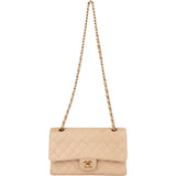 Chanel Quilted Caviar Leather Medium Double Flap Crossbody Bag