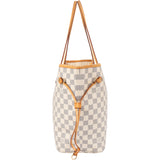 Louis Vuitton Damier Azur Monogram Neverfull MM Shopper Handbag