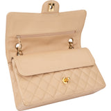 Chanel Quilted Caviar Leather Medium Double Flap Crossbody Bag