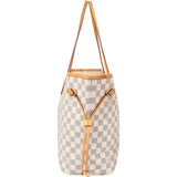 Louis Vuitton Damier Azur Monogram Neverfull MM Shopper Handbag