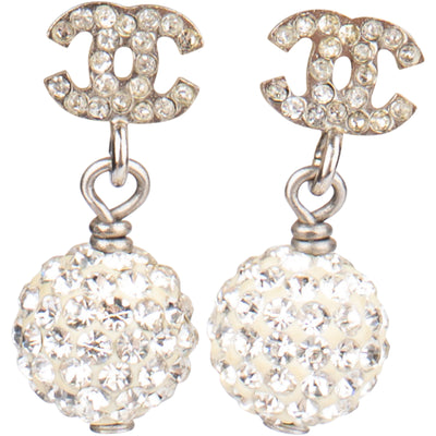 Chanel Crystal CC Earrings