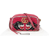 Gucci Pink Satin Limited Taiwan GG Marmont Crossbody Bag