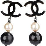 Chanel Classic Pearl CC Earrings