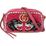 Gucci Pink Satin Limited Taiwan GG Marmont Crossbody Bag