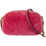Gucci Pink Satin Limited Taiwan GG Marmont Crossbody Bag