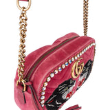 Gucci Pink Satin Limited Taiwan GG Marmont Crossbody Bag