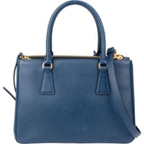 Prada Bleu Saffiano Leather Galleria Handbag