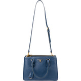Prada Bleu Saffiano Leather Galleria Handbag